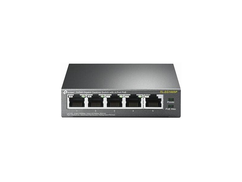 5Port DesktopSwitch met 4 PoEPorts